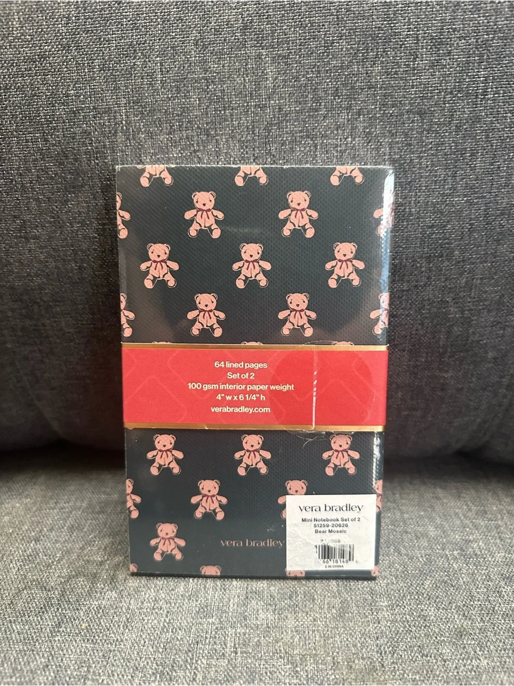 Vera Bradley Mini Notebook Set of 2 • Bear Mosaic